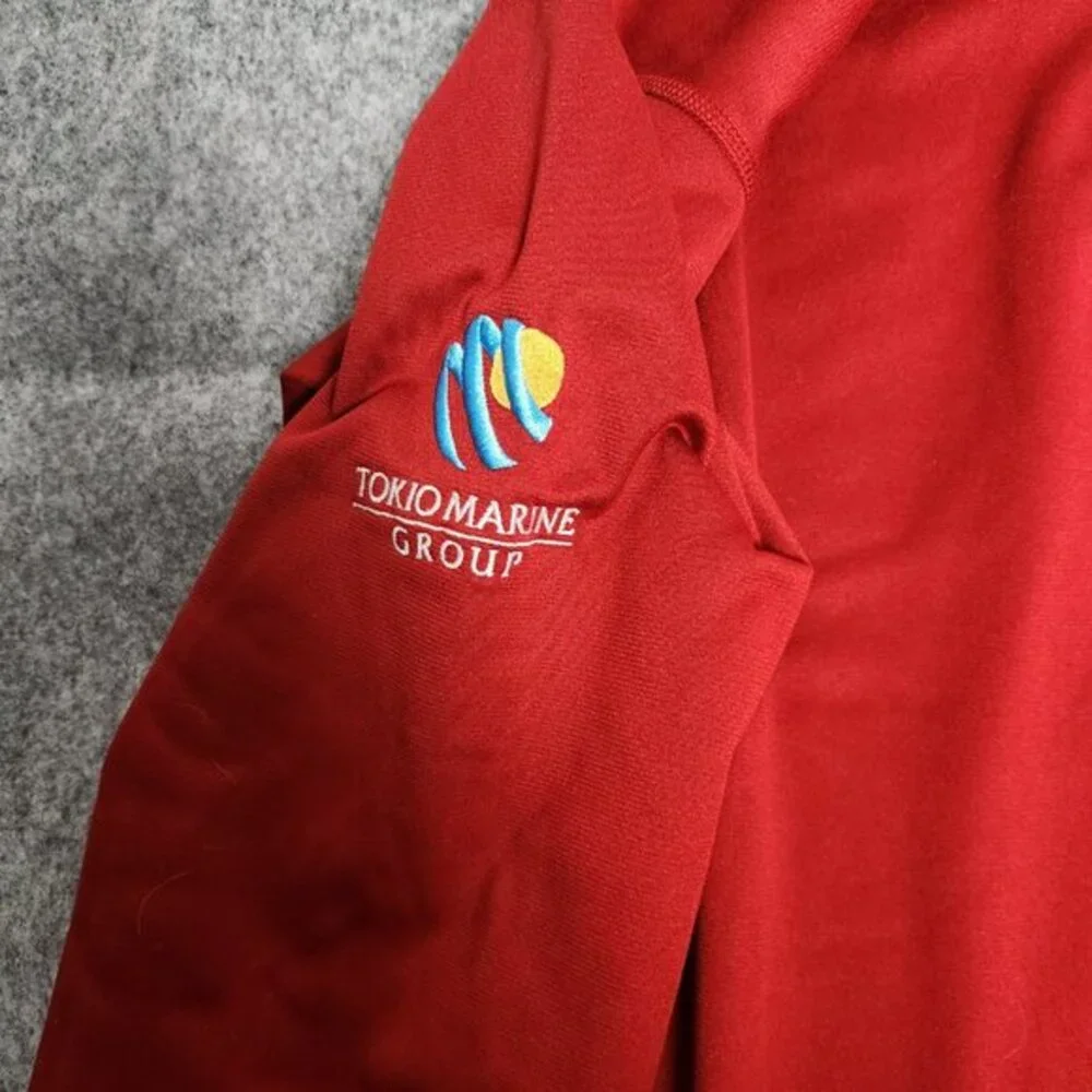 The North Face Sweatshirt Men L Red Quarter Zip Long Sleeve Pullover Activewear‎